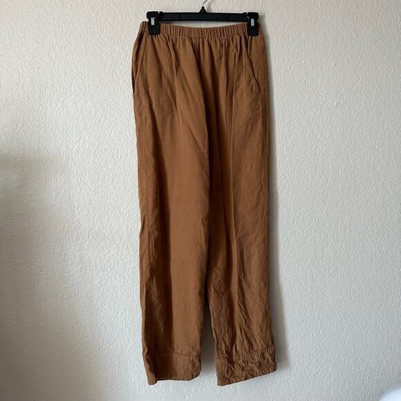 Suzanne Rae Pull On Straight Leg Casual Pants Brown - Picture 1 of 4